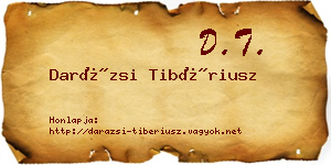 Darázsi Tibériusz névjegykártya
